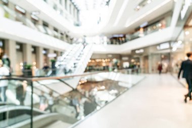Bokeh ve deparmen ufuk alışveriş merkezi ile soyut bulanıklık