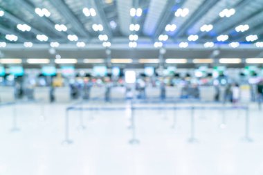 Soyut bulanıklık ve ufuk Havaalanı terminal iç 