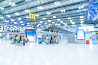 Soyut bulanıklık ve ufuk Havaalanı terminal iç 