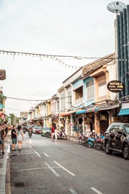Phuket, Tayland , 27 Nisan 2019 : Eski bui ile Phuket eski şehir