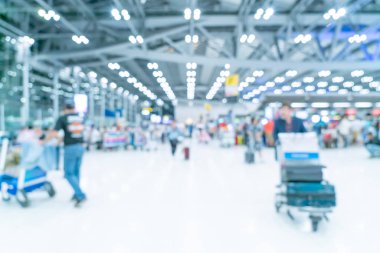 Soyut bulanıklık ve ufuk Havaalanı terminal iç 