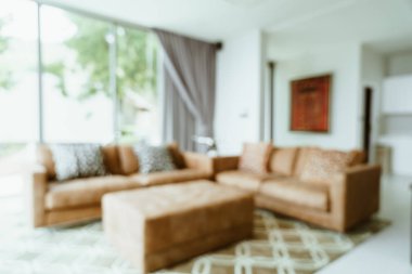 Soyut bulanıklık ve ufuk oturma odası iç