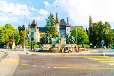Bern, İsviçre - 23 Ağustos 2018: Bern tarihi Müzesi, wa