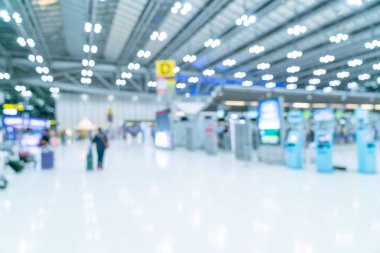 Soyut bulanıklık ve ufuk Havaalanı terminal iç 