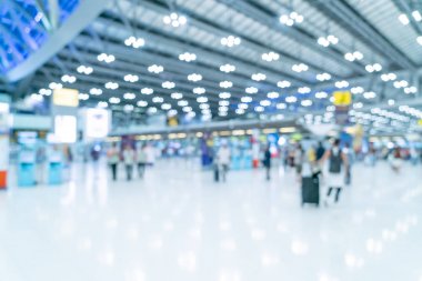 Soyut bulanıklık ve ufuk Havaalanı terminal iç 