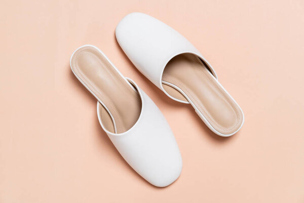 woman fashion leather shoes