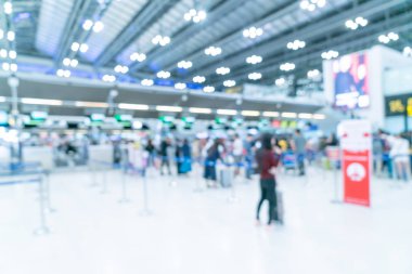 Soyut bulanıklık ve ufuk Havaalanı terminal iç 