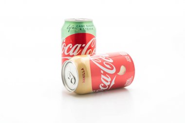 Bangkok, Tayland-Mayıs 13, 2019: Coca Cola olabilir içecekler Stevia bir