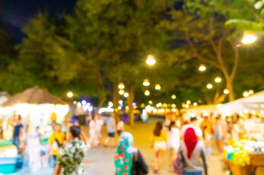 soyut bulanıklık ve gece semt pazarı defocused