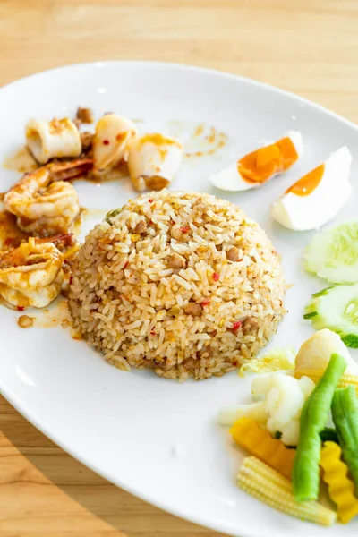 Thai Spicy Shrimp Paste Fried Rice — Stok Foto