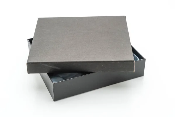 Czarne pudełko na białym tle — Zdjęcie stockowe