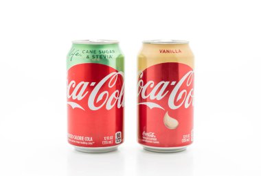 Bangkok, Tayland-Mayıs 13, 2019: Coca Cola olabilir içecekler Stevia bir