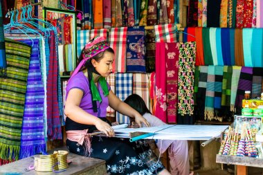 Mae Hong Son, Thailand - 6 Şubat 2019: Kuzey Tayland tr