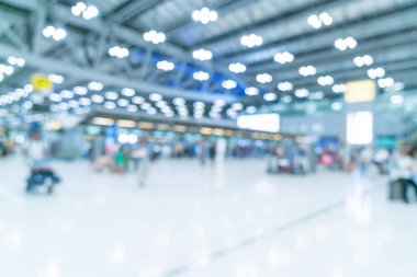 Soyut bulanıklık ve ufuk Havaalanı terminal iç 