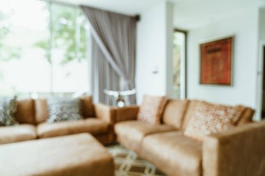 Soyut bulanıklık ve ufuk oturma odası iç