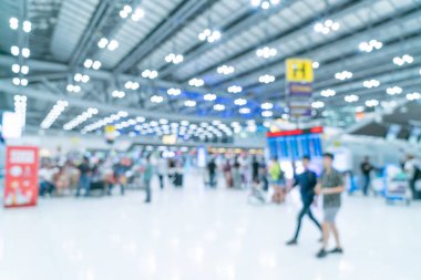 Soyut bulanıklık ve ufuk Havaalanı terminal iç 