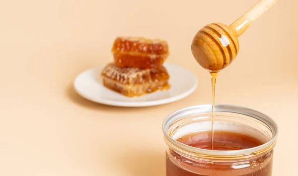 Madu dan madu segar — Stok Foto