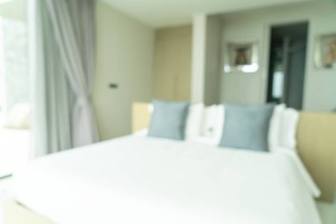 Soyut bulanıklık ve defocused yatak odası dekorasyon iç