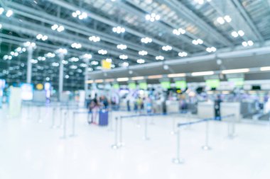 Soyut bulanıklık ve ufuk Havaalanı terminal iç 