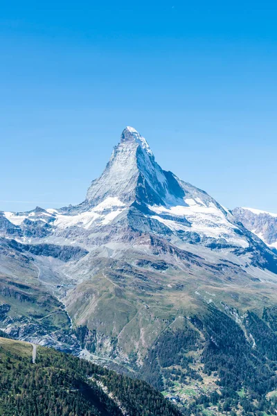 Výhled z vrcholu Matterhorn Zermatt, Švýcarsko. — Stock fotografie