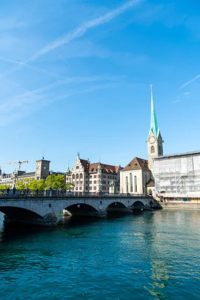 Zürich, Schweiz -23 aug 2018 - ein Landschaftsbild von Zürich am — Stockfoto