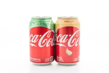 Bangkok, Tayland-Mayıs 13, 2019: Coca Cola olabilir içecekler Stevia bir