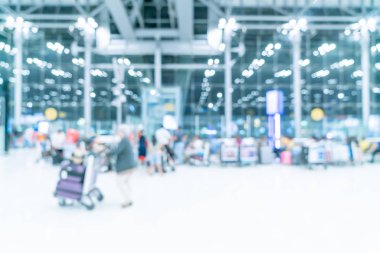 Soyut bulanıklık ve ufuk Havaalanı terminal iç 