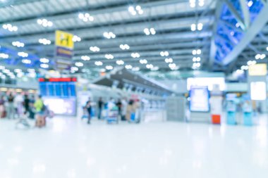 Soyut bulanıklık ve ufuk Havaalanı terminal iç 