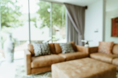 Soyut bulanıklık ve ufuk oturma odası iç