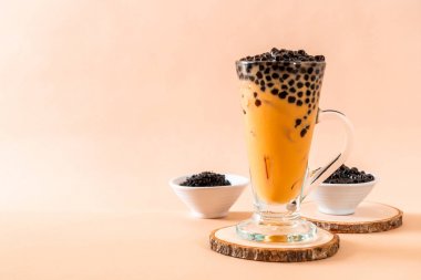 Thai Milk Tea with Bubbles clipart