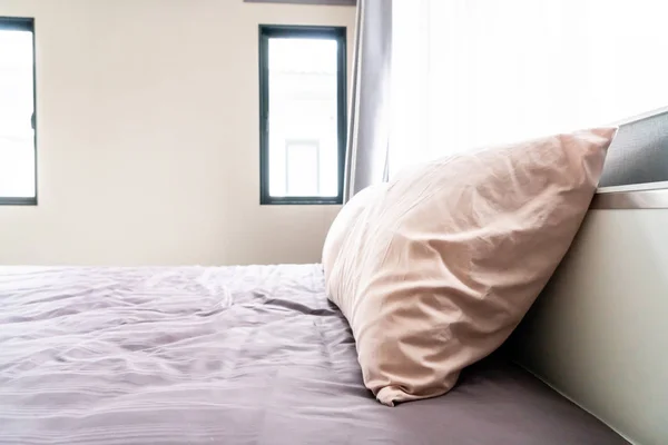 Comfortable pillow on bed — Stock Photo, Image