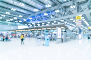 Soyut bulanıklık ve ufuk Havaalanı terminal iç 