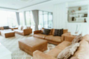 Soyut bulanıklık ve ufuk oturma odası iç