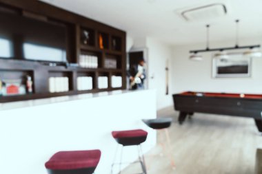 Soyut bulanıklık ve ufuk oturma odası iç