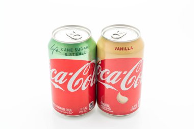 Bangkok, Tayland-Mayıs 13, 2019: Coca Cola olabilir içecekler Stevia bir