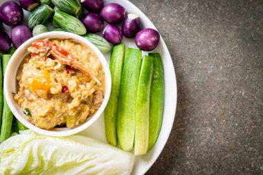 Chili Yapıştır kaynamaya yengeç veya Hindistan cevizi m ile yengeç ve soya sos ile