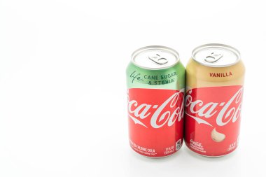 Bangkok, Tayland-Mayıs 13, 2019: Coca Cola olabilir içecekler Stevia bir