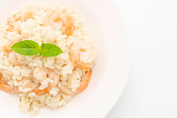 Risoto italiano com camarões — Fotografia de Stock