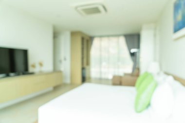 Soyut bulanıklık ve defocused yatak odası dekorasyon iç