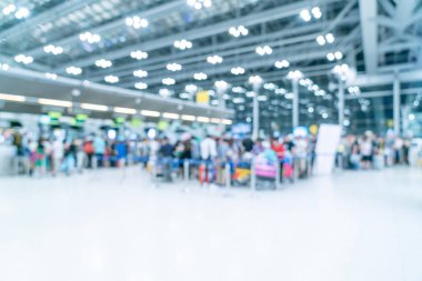 Soyut bulanıklık ve ufuk Havaalanı terminal iç 