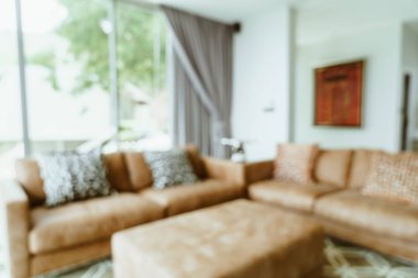 Soyut bulanıklık ve ufuk oturma odası iç