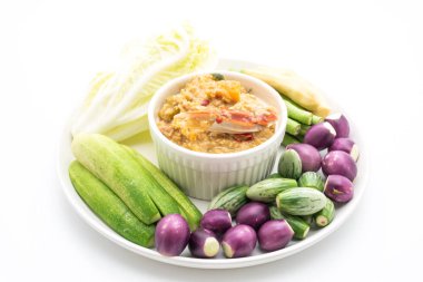 Chili Yapıştır kaynamaya yengeç veya Hindistan cevizi m ile yengeç ve soya sos ile