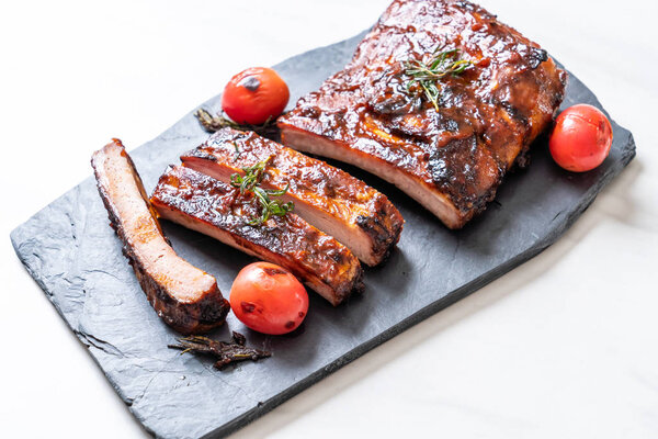 grilled barbecue ribs pork
