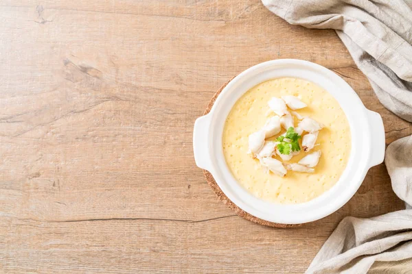 Steamed egg with crab — Stock Photo, Image