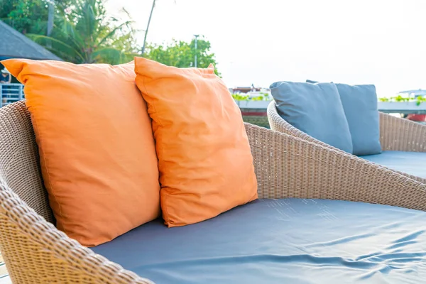 Pillow on sofa decoration outdoor patio