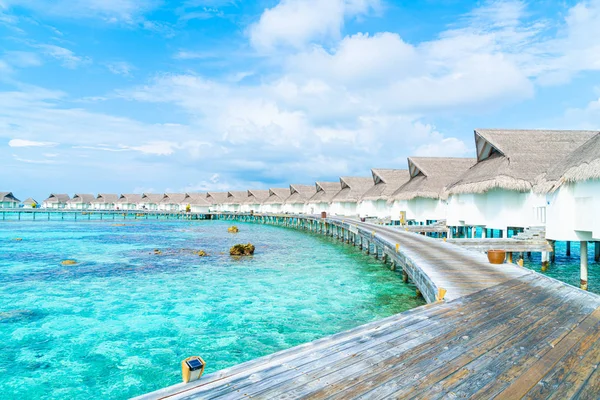 Plaj ile güzel tropikal Maldivler tatil oteli ve ada