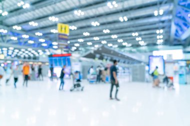 Soyut bulanıklık ve ufuk Havaalanı terminal iç 
