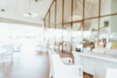 Özet olarak, arka plan için soyut bulanıklık ve odaksız otel restoranı
