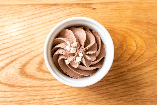 Tál csokoládé mousse — Stock Fotó