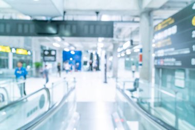 Soyut bulanıklık ve ufuk Havaalanı terminal iç 